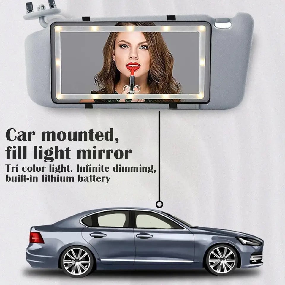 Car Mounted Light Compensating Mirror