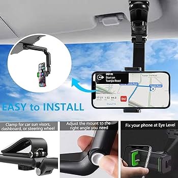 Car Rear Mirror Phone Holder
