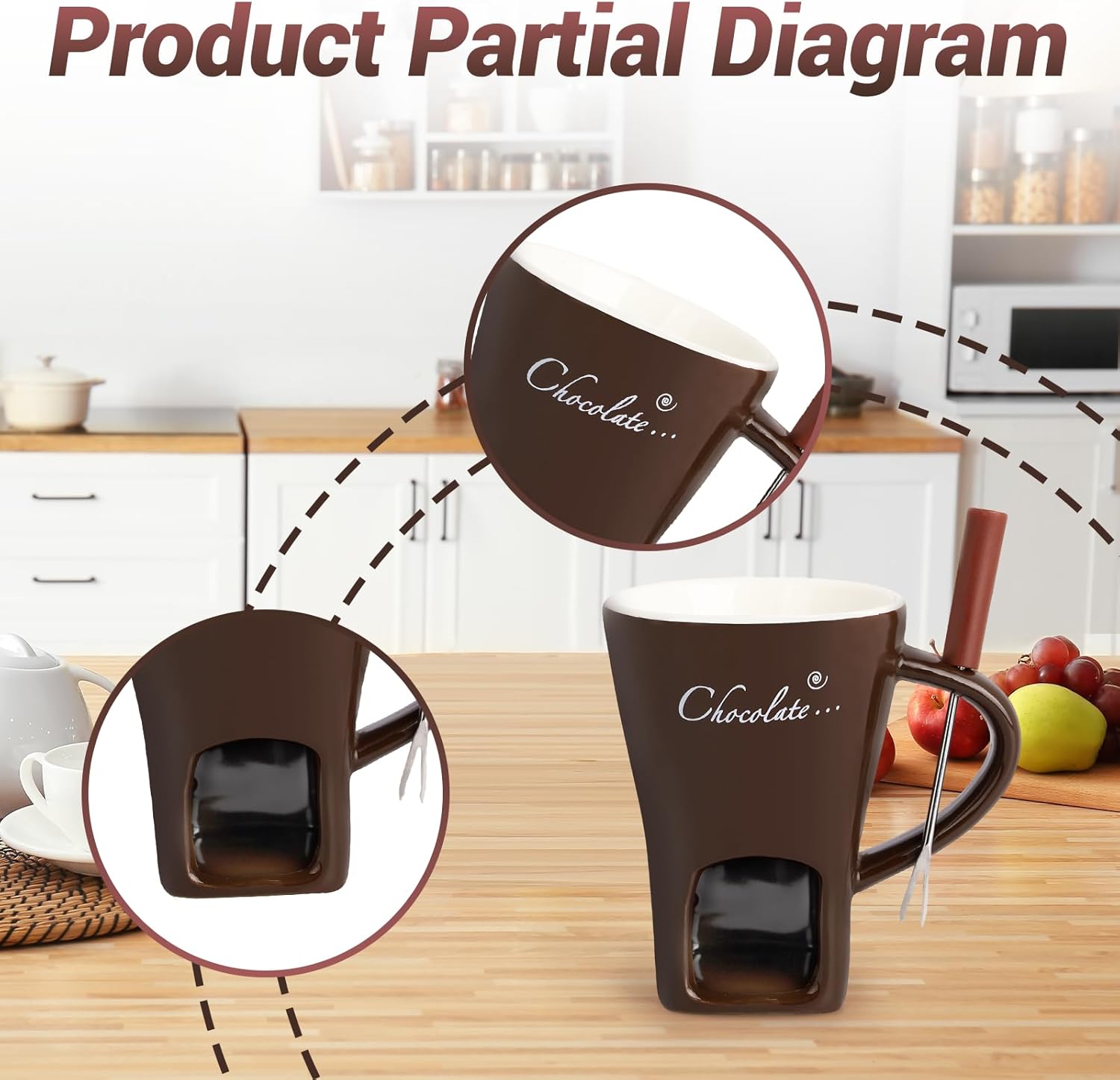 Ceramic Chocolate Fondue Mug