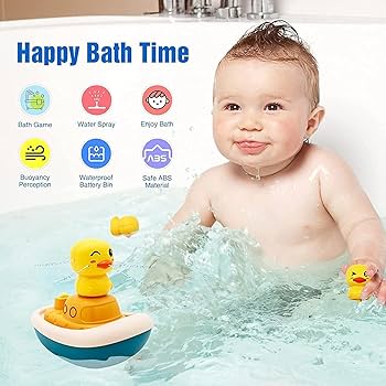 Electric Duck Boat Bath Toy